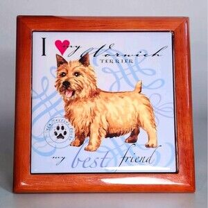 Norwich Terrier Jewelry Box 3dRose Wood Ceramic Tile Trinket Dog Lover Gift